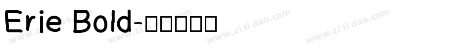 Erie Bold字体转换
